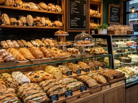 bakery counter at close